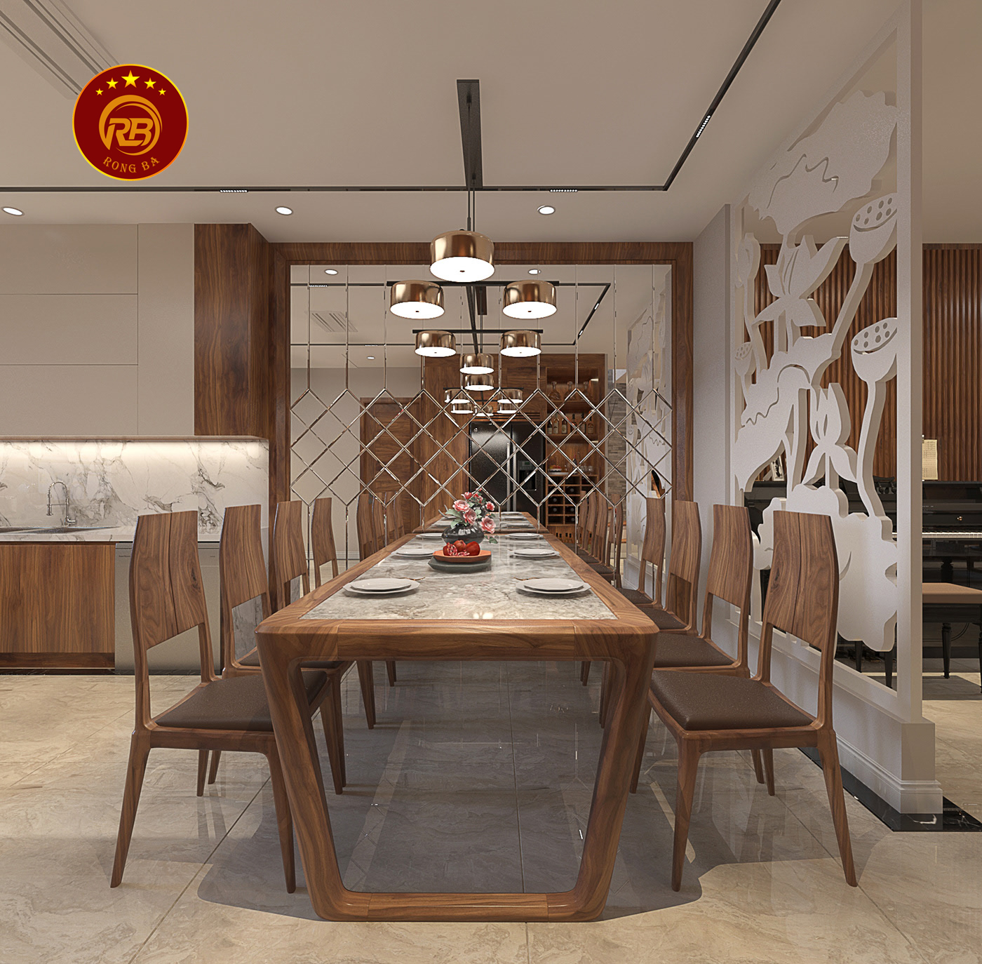 Dịch vụ thiết kế nội thất gỗ óc chó tại hải dương uy tín 6