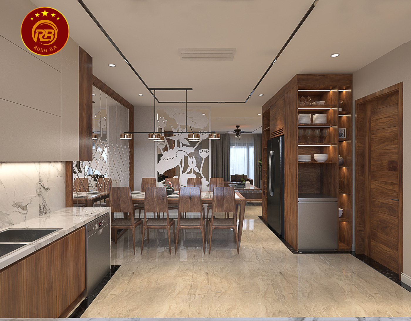 Dịch vụ thiết kế nội thất gỗ óc chó tại hải dương uy tín 8