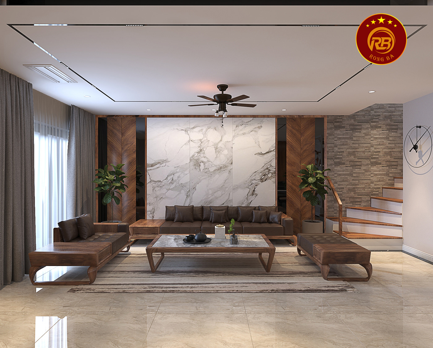 Dịch vụ thiết kế nội thất gỗ óc chó tại hải dương uy tín