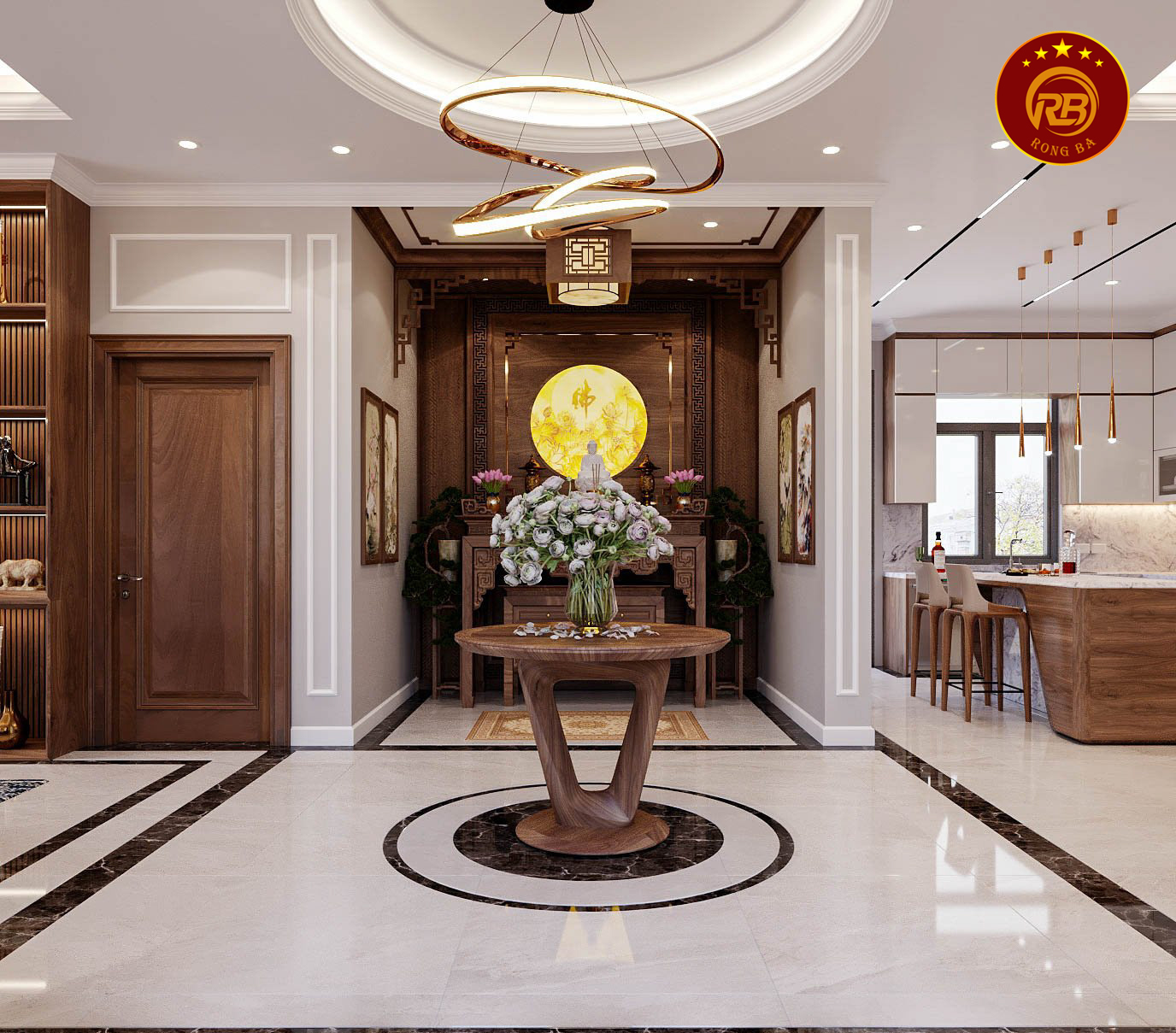 Dịch vụ thiết kế nội thất gỗ óc chó tại hưng yên uy tín 4