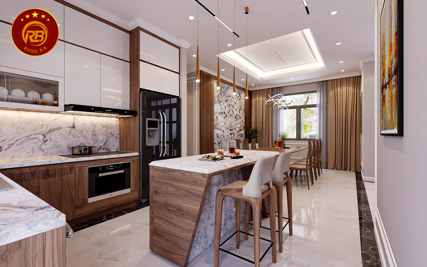 Dịch vụ thiết kế nội thất gỗ óc chó tại hưng yên uy tín 5