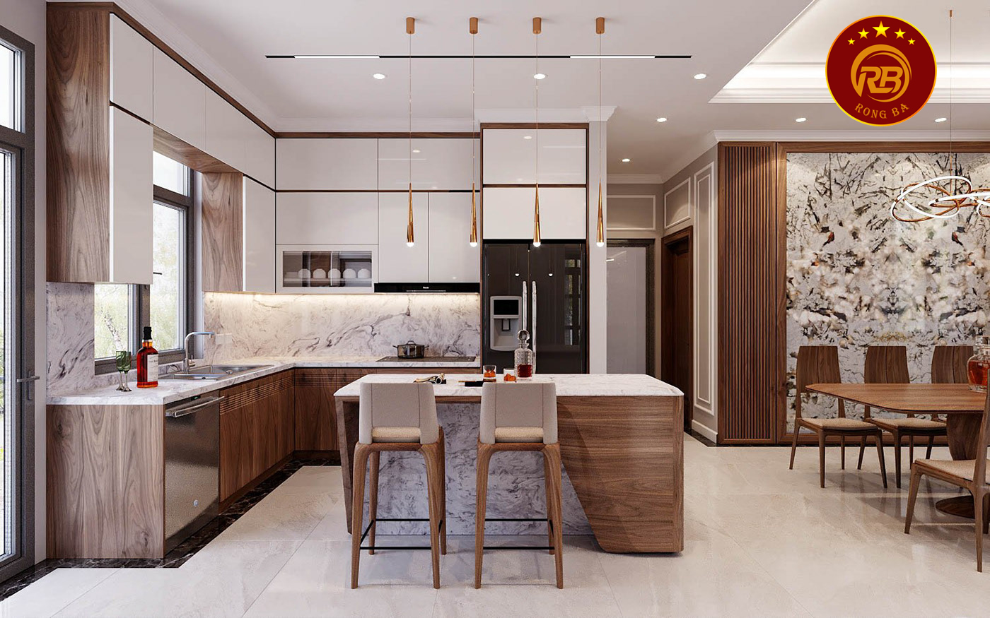 Dịch vụ thiết kế nội thất gỗ óc chó tại hưng yên uy tín 6