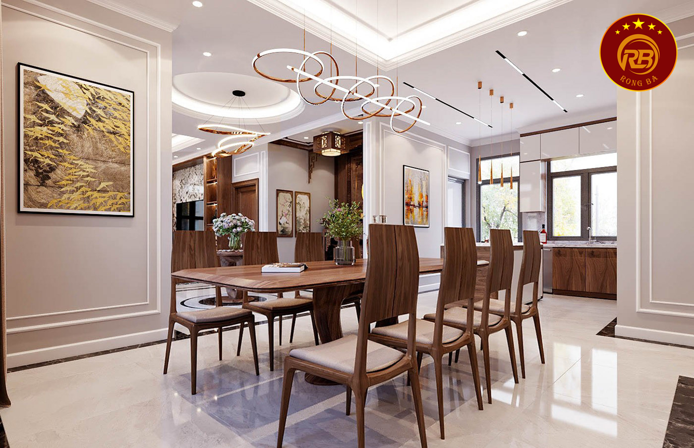 Dịch vụ thiết kế nội thất gỗ óc chó tại hưng yên uy tín 7