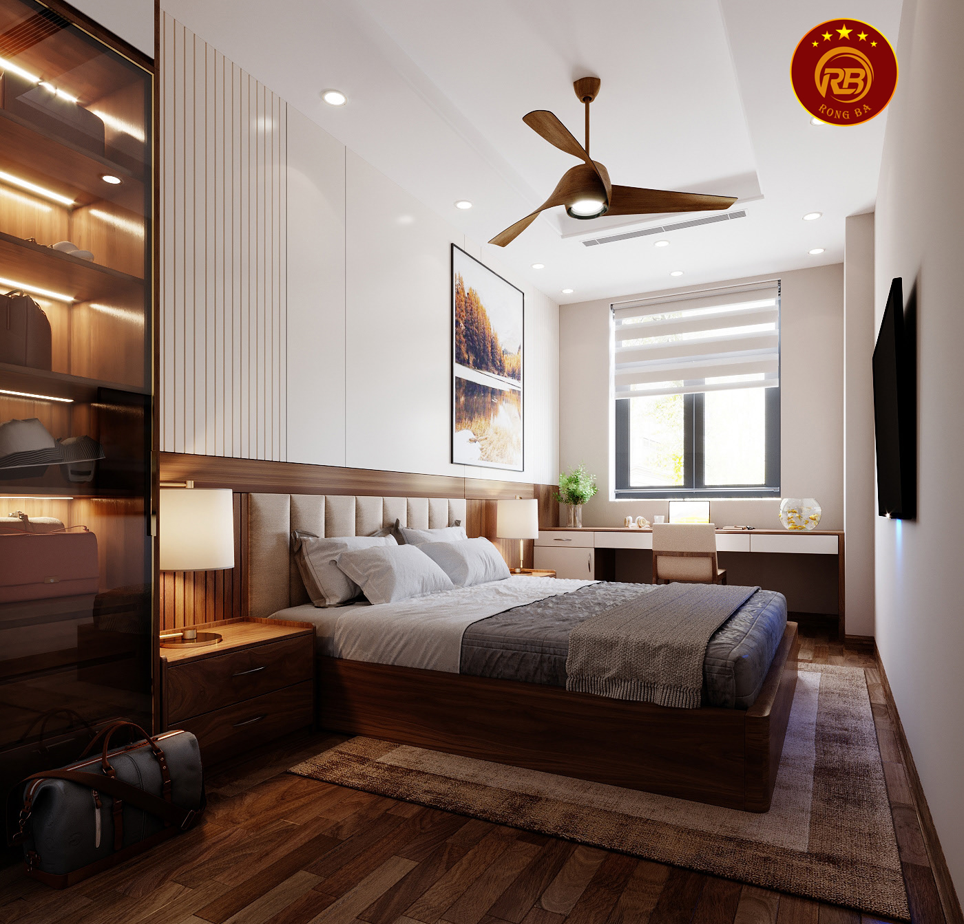 Dịch vụ thiết kế nội thất gỗ óc chó tại kon tum sang trọng 10