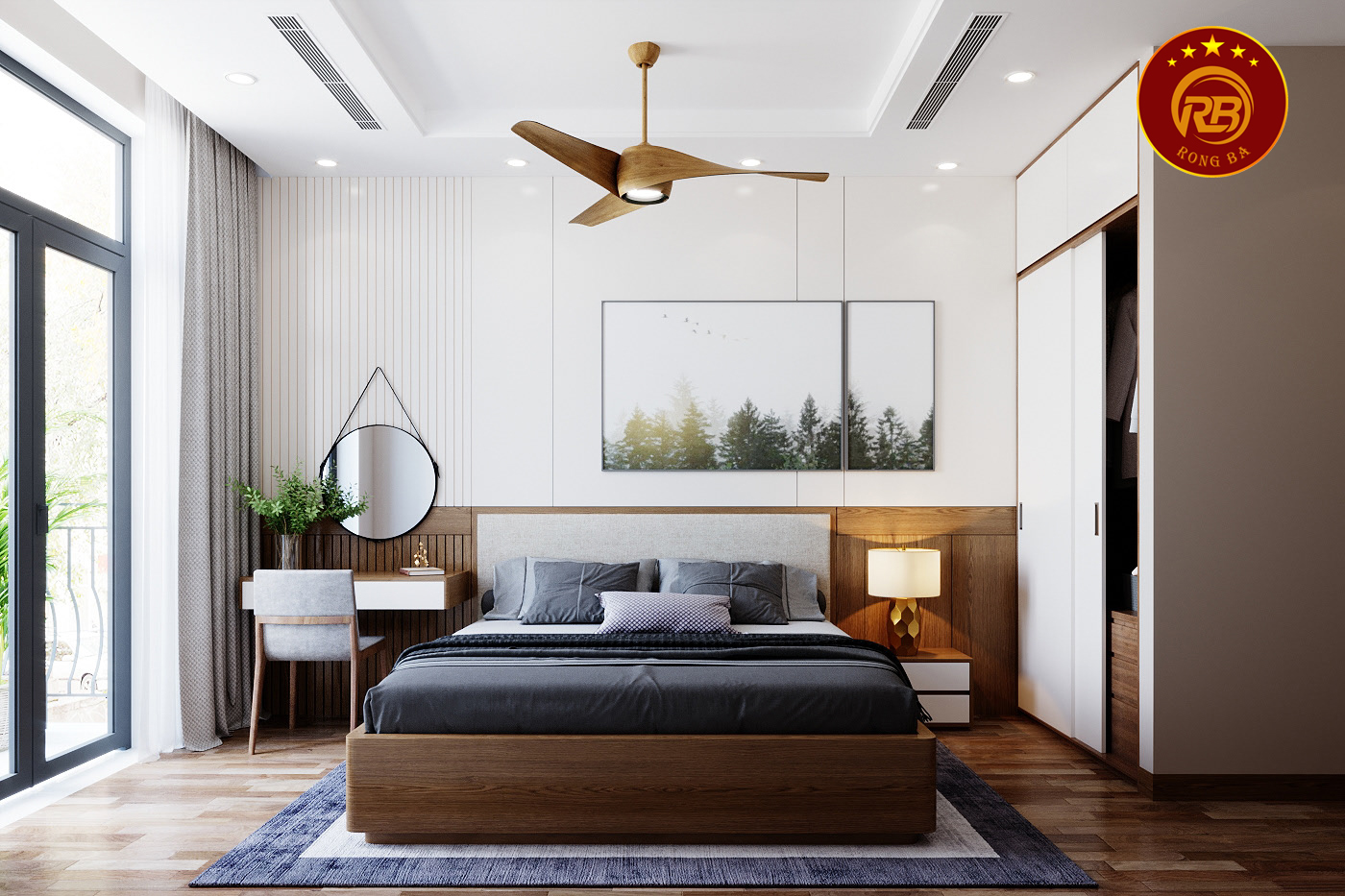 Dịch vụ thiết kế nội thất gỗ óc chó tại kon tum sang trọng 11