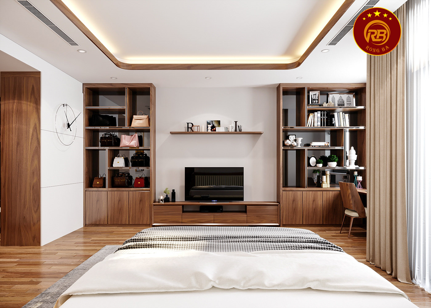 Dịch vụ thiết kế nội thất gỗ óc chó tại kon tum sang trọng 4