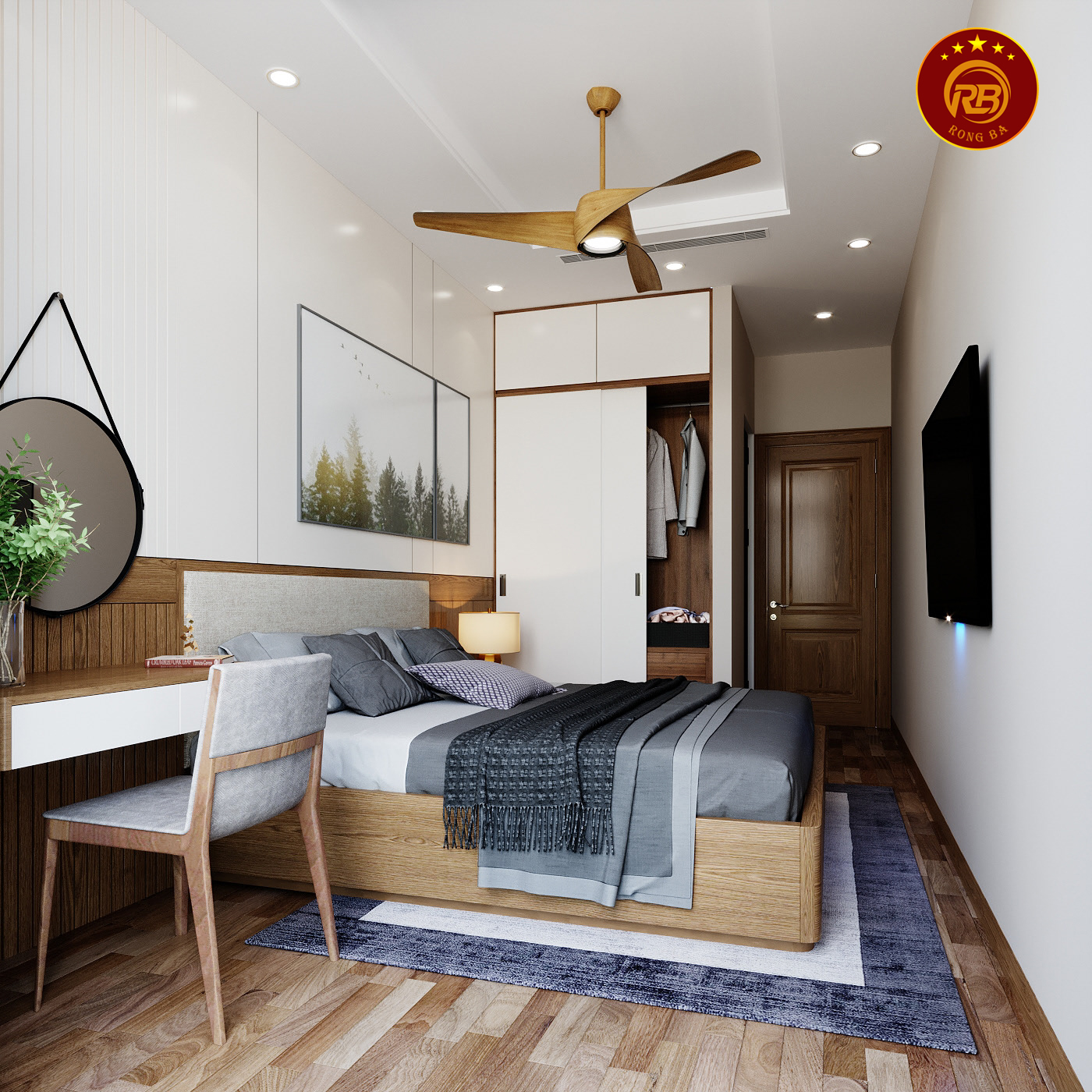 Dịch vụ thiết kế nội thất gỗ óc chó tại kon tum sang trọng 5