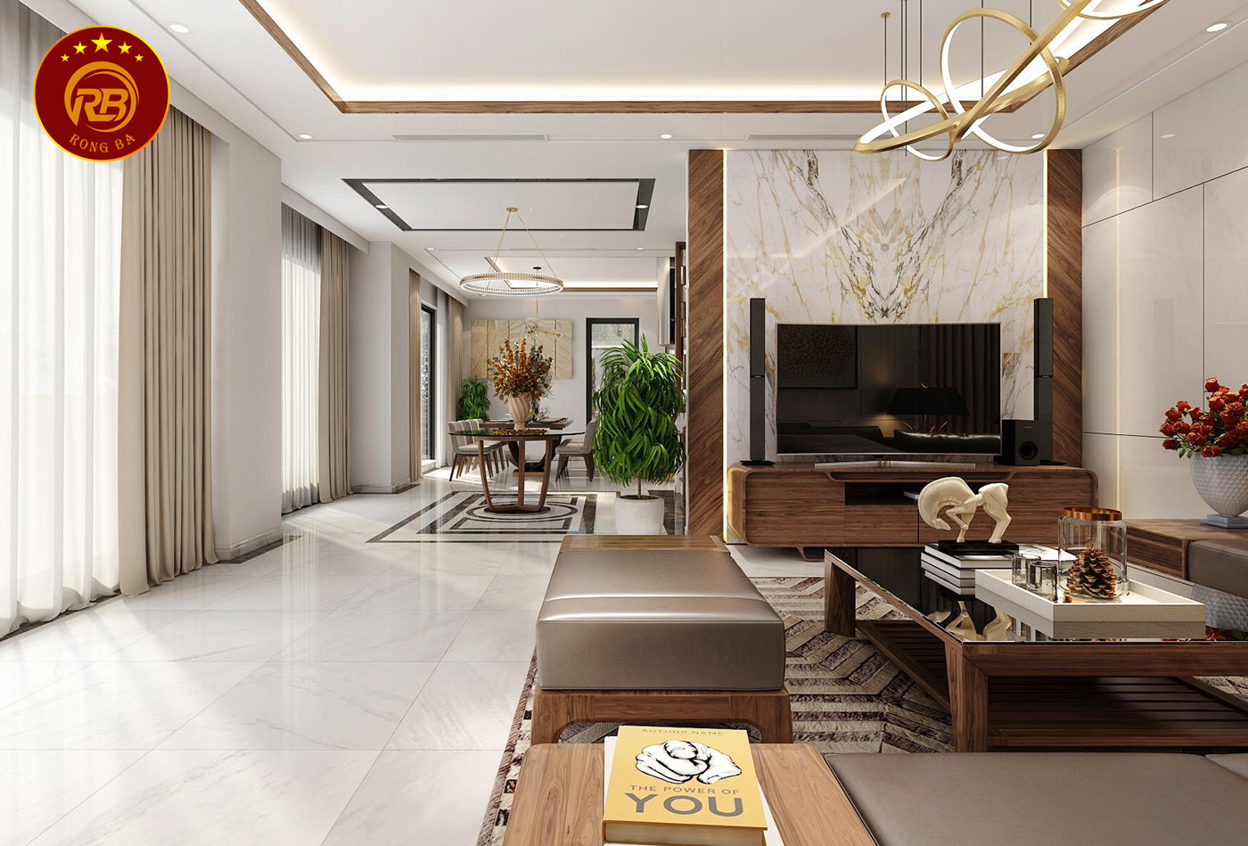 thiết kế nội thất gỗ óc chó tại lâm đồng 3