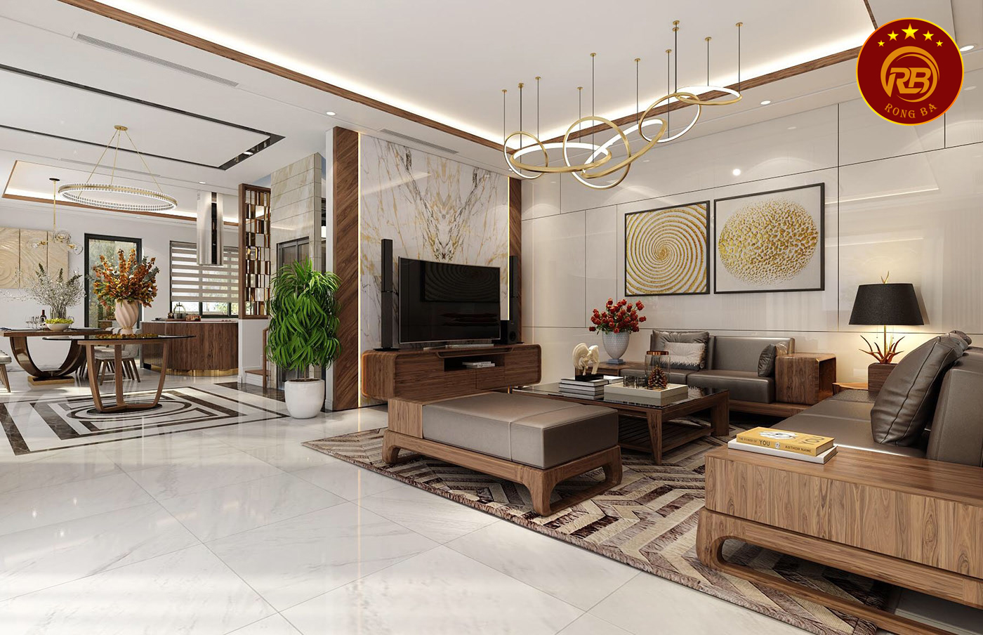thiết kế nội thất gỗ óc chó tại lâm đồng 5