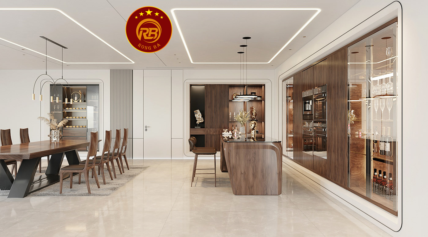 thiết kế nội thất gỗ óc chó tại nghệ an 1