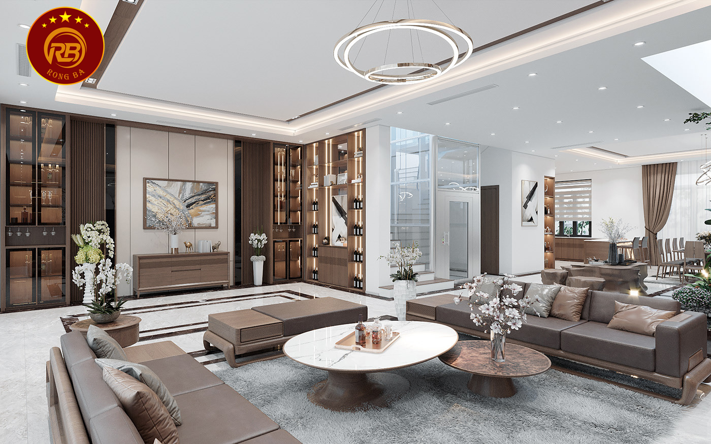 Dịch vụ thiết kế nội thất gỗ óc chó tại ninh bình