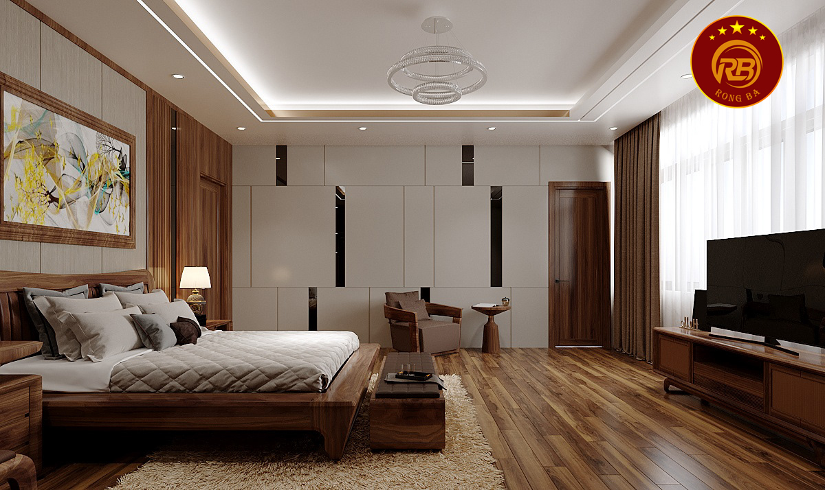 thiết kế nội thất gỗ óc chó tại ninh thuận 12
