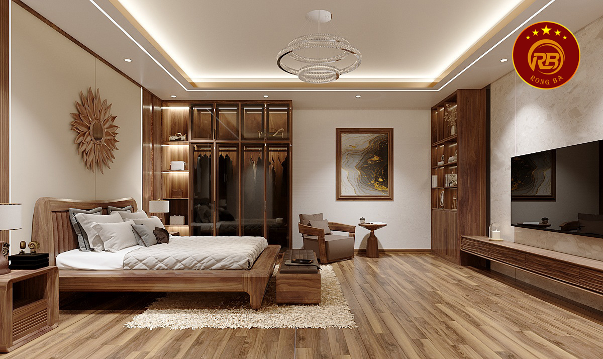 thiết kế nội thất gỗ óc chó tại ninh thuận 13