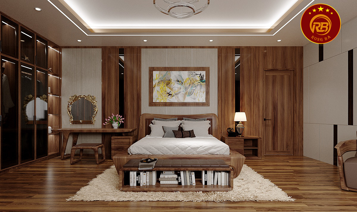 thiết kế nội thất gỗ óc chó tại ninh thuận 15