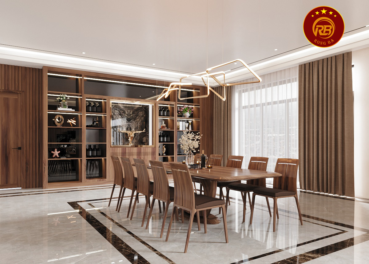 thiết kế nội thất gỗ óc chó tại ninh thuận 2