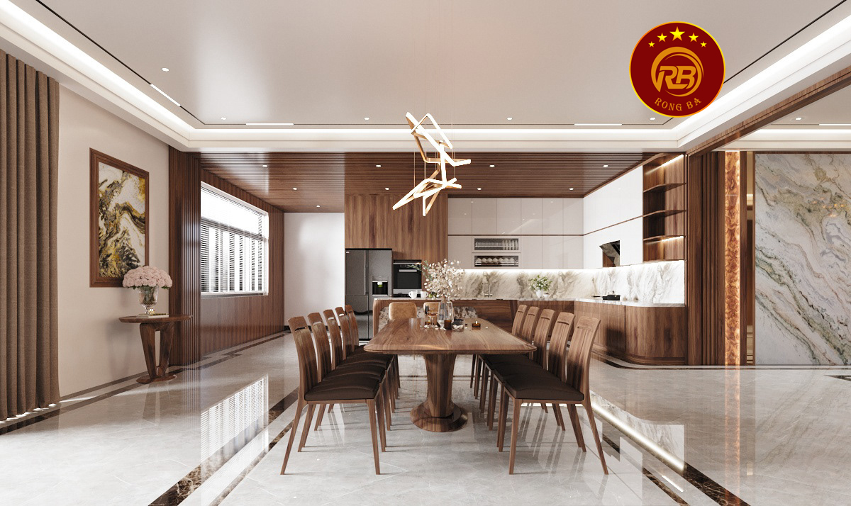 thiết kế nội thất gỗ óc chó tại ninh thuận 4