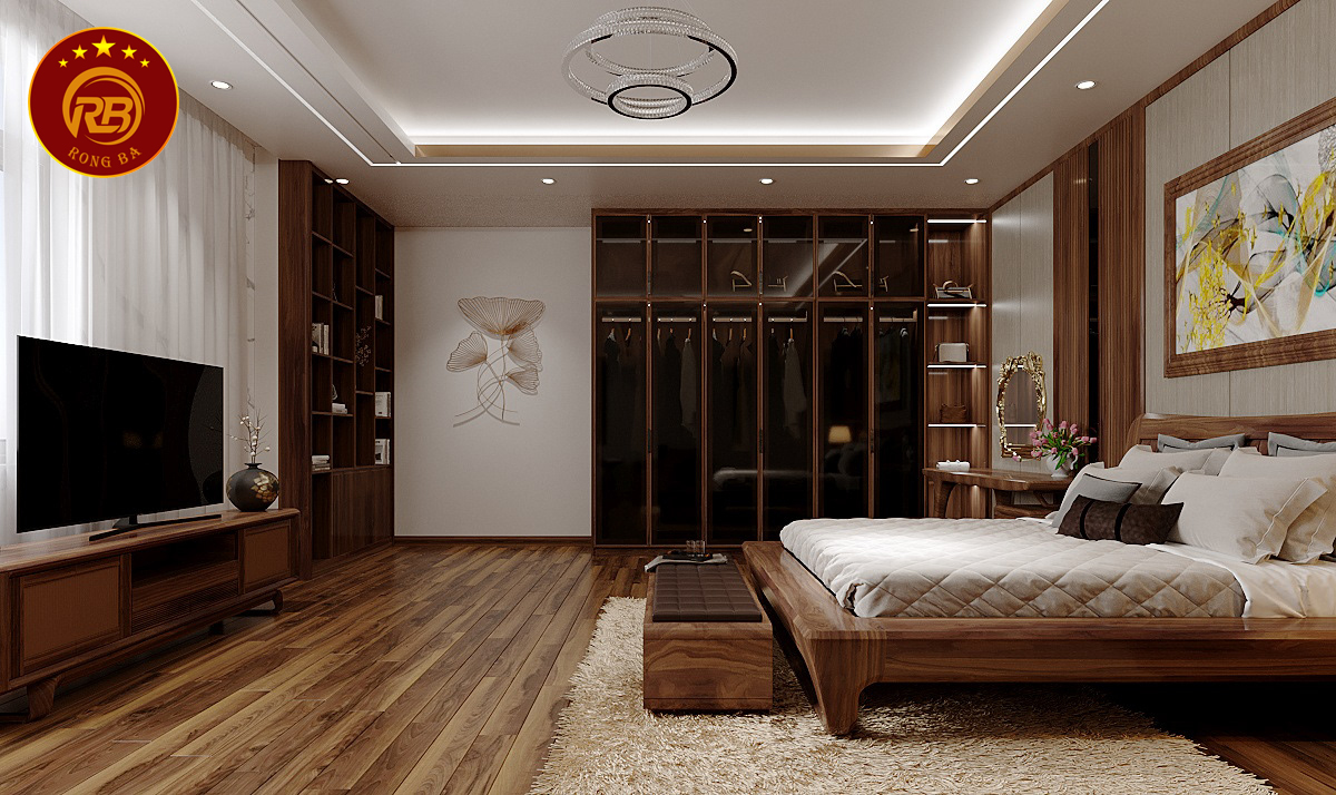 thiết kế nội thất gỗ óc chó tại ninh thuận 8