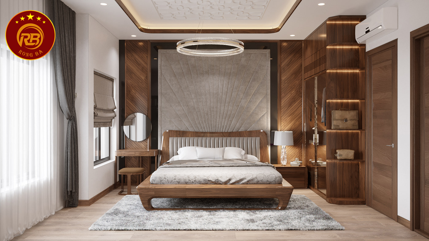 thiết kế nội thất gỗ óc chó tại quảng ngãi 13