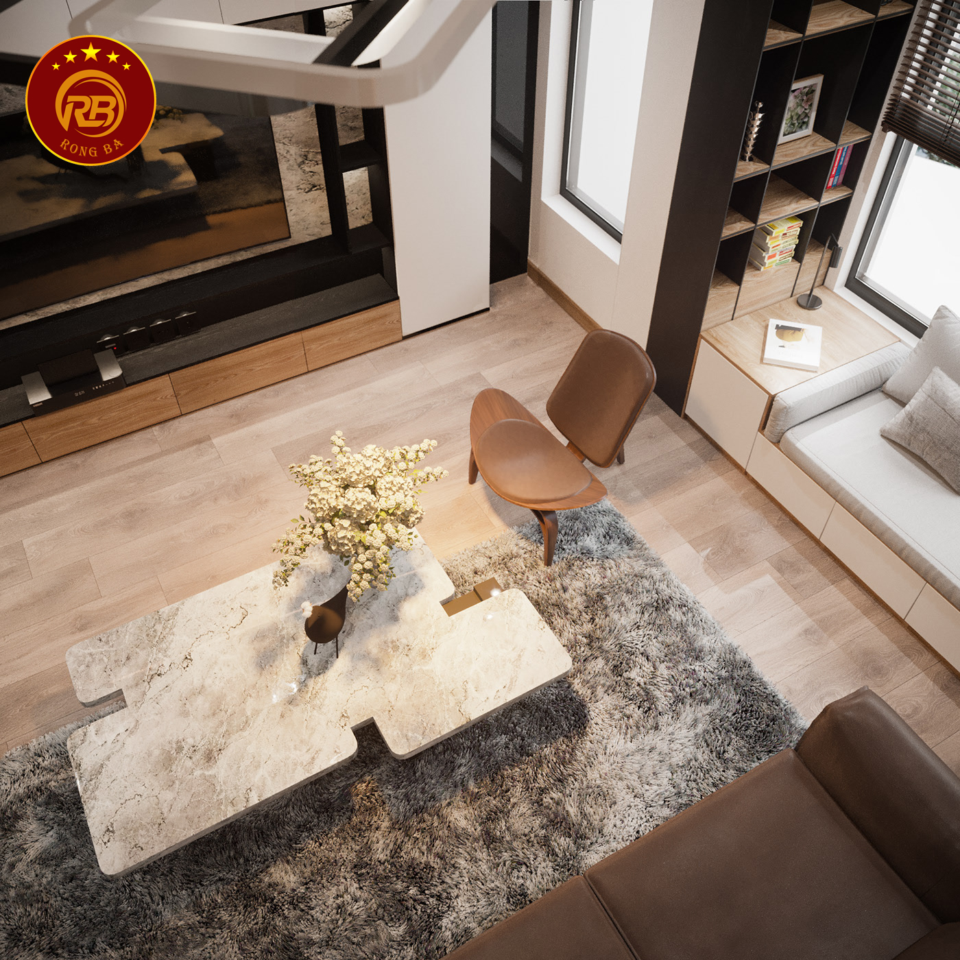 thiết kế nội thất gỗ óc chó tại quảng ngãi 4