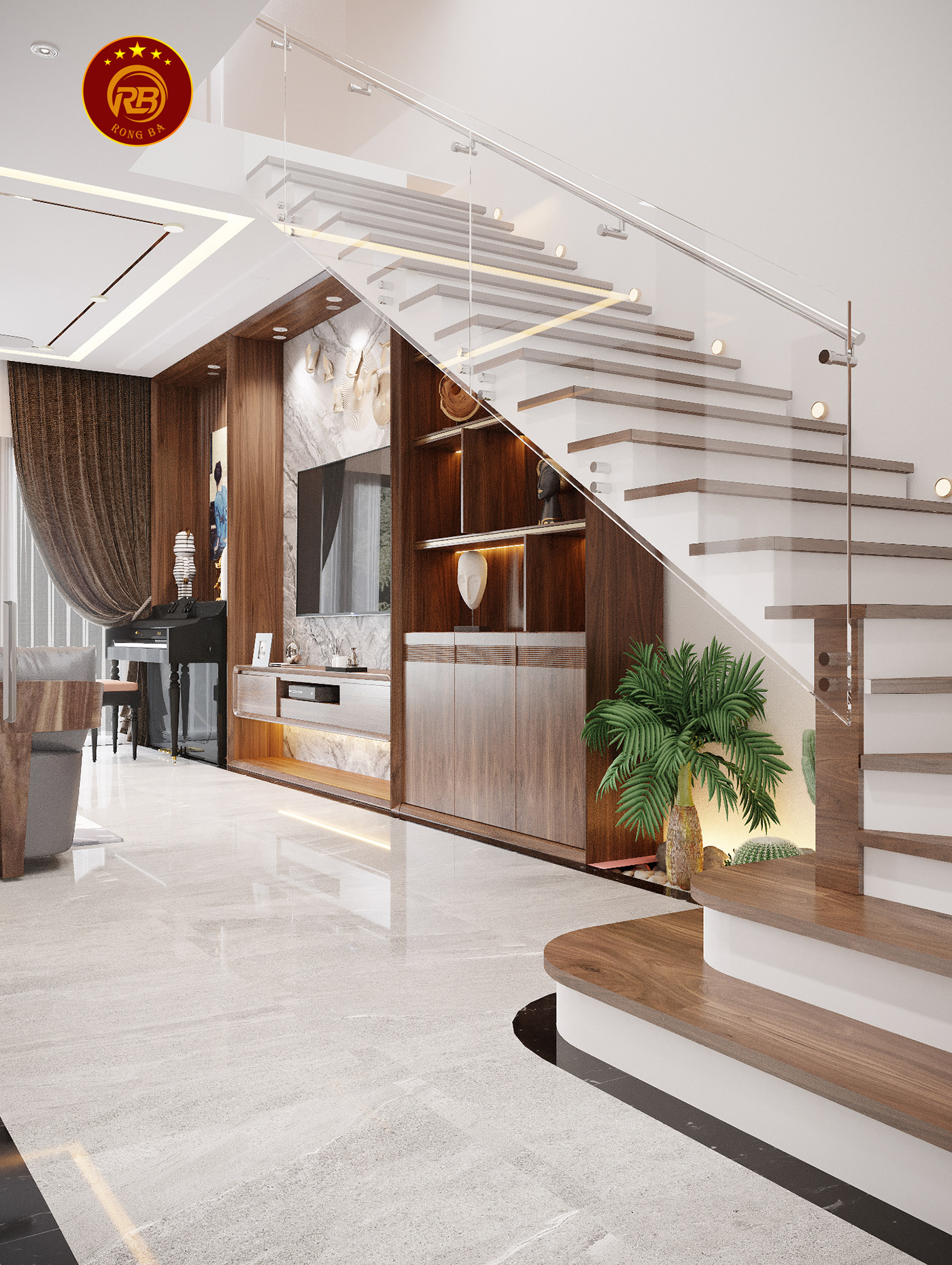 thiết kế nội thất gỗ óc chó tại quảng ngãi 7
