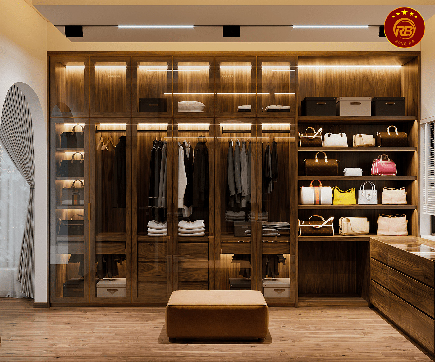 thiết kế nội thất gỗ óc chó tại sóc trăng 10