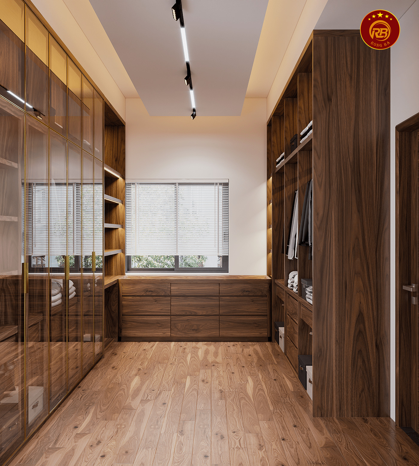 thiết kế nội thất gỗ óc chó tại sóc trăng 11