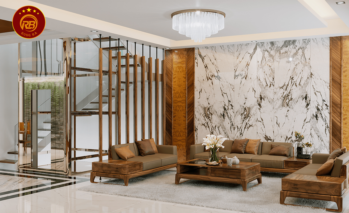 thiết kế nội thất gỗ óc chó tại sóc trăng 2