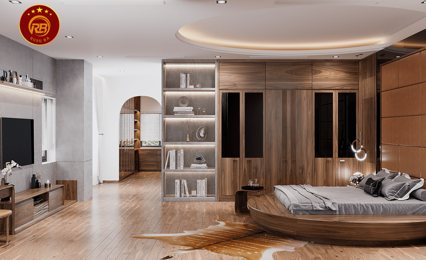 thiết kế nội thất gỗ óc chó tại sóc trăng 8
