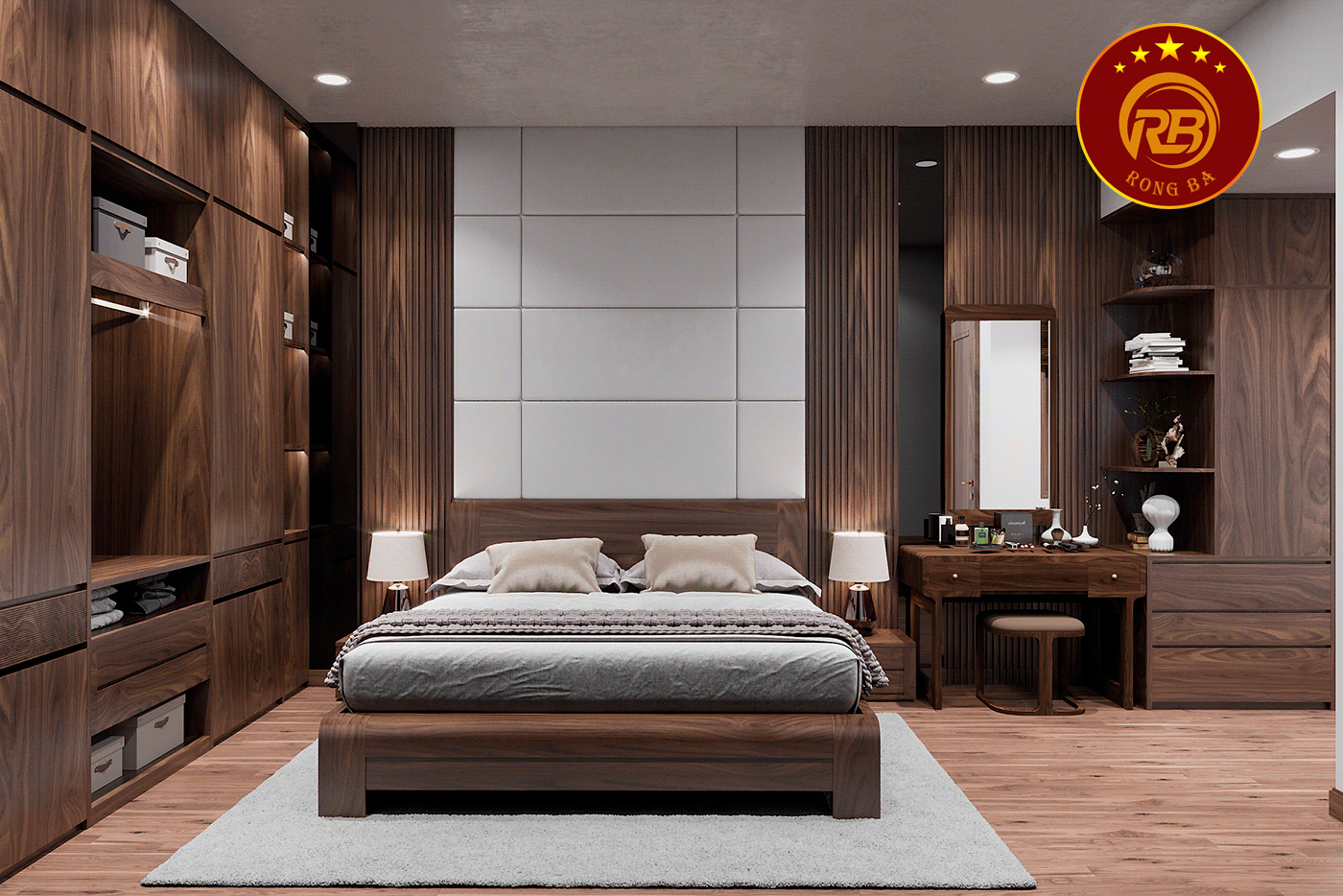 thiết kế nội thất gỗ óc chó tại thái nguyên 4