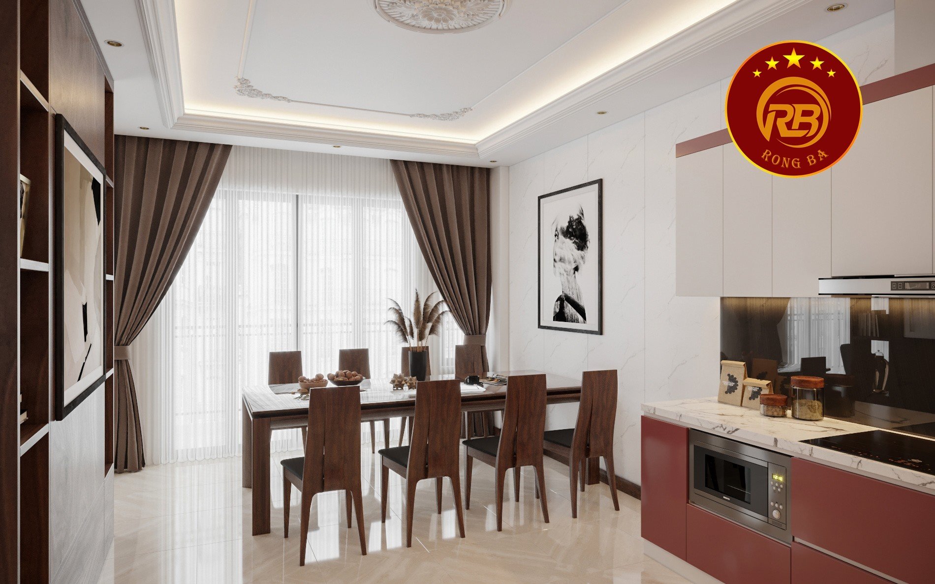 bàn ăn gỗ óc chó tại Bình Dương