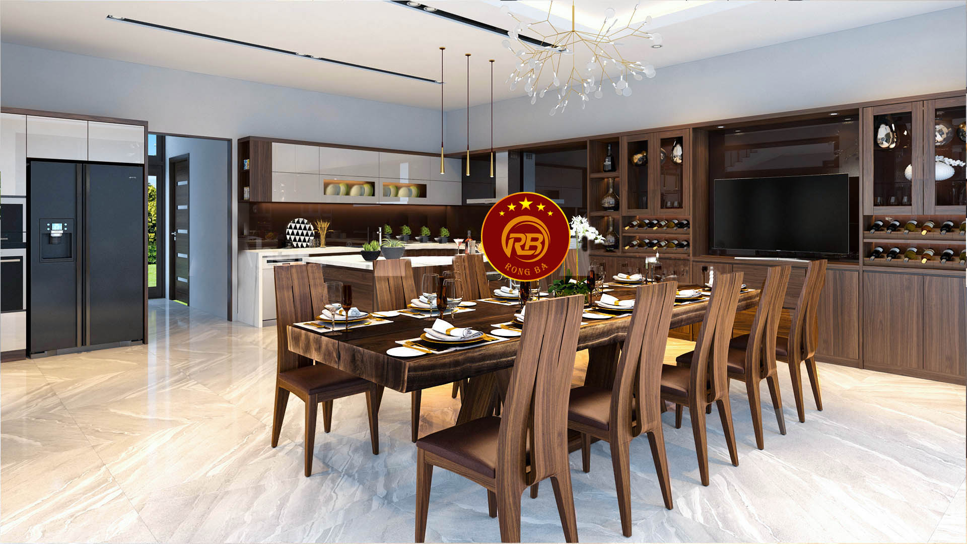 bàn ăn gỗ óc chó tại tuyên quang
