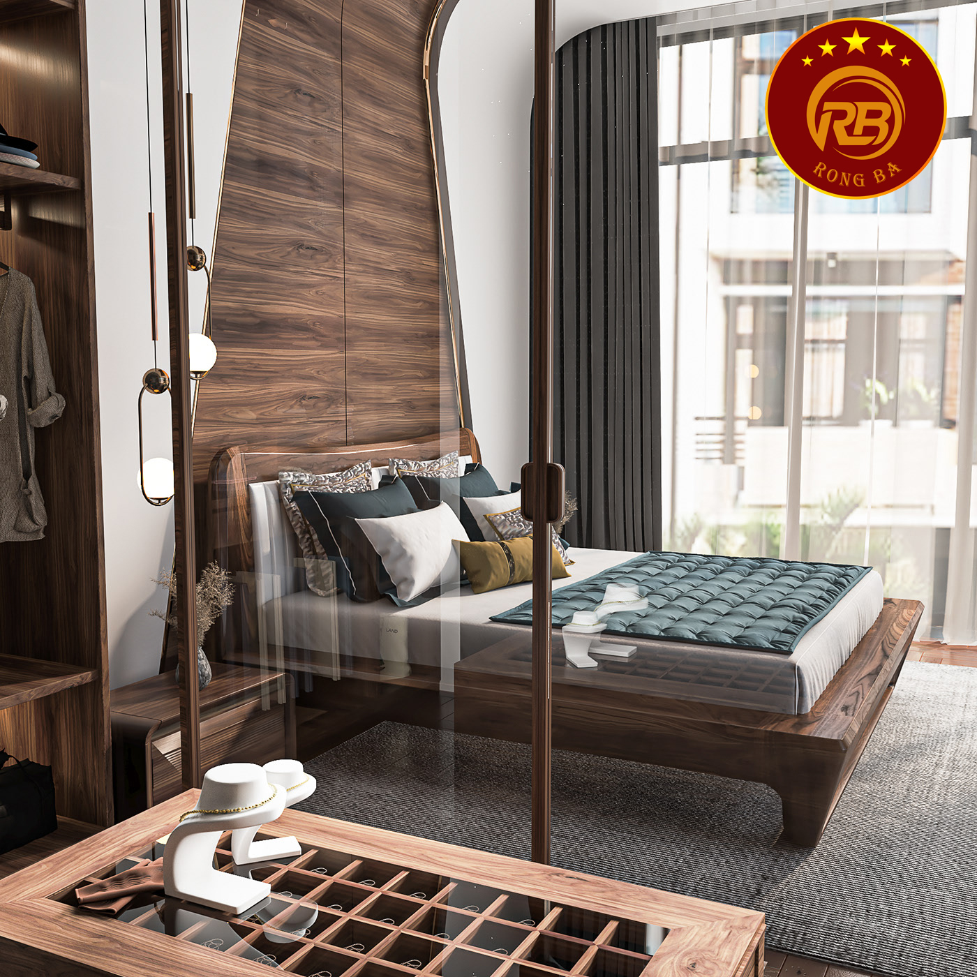 giường ngủ gỗ óc chó tại bạc liêu 3