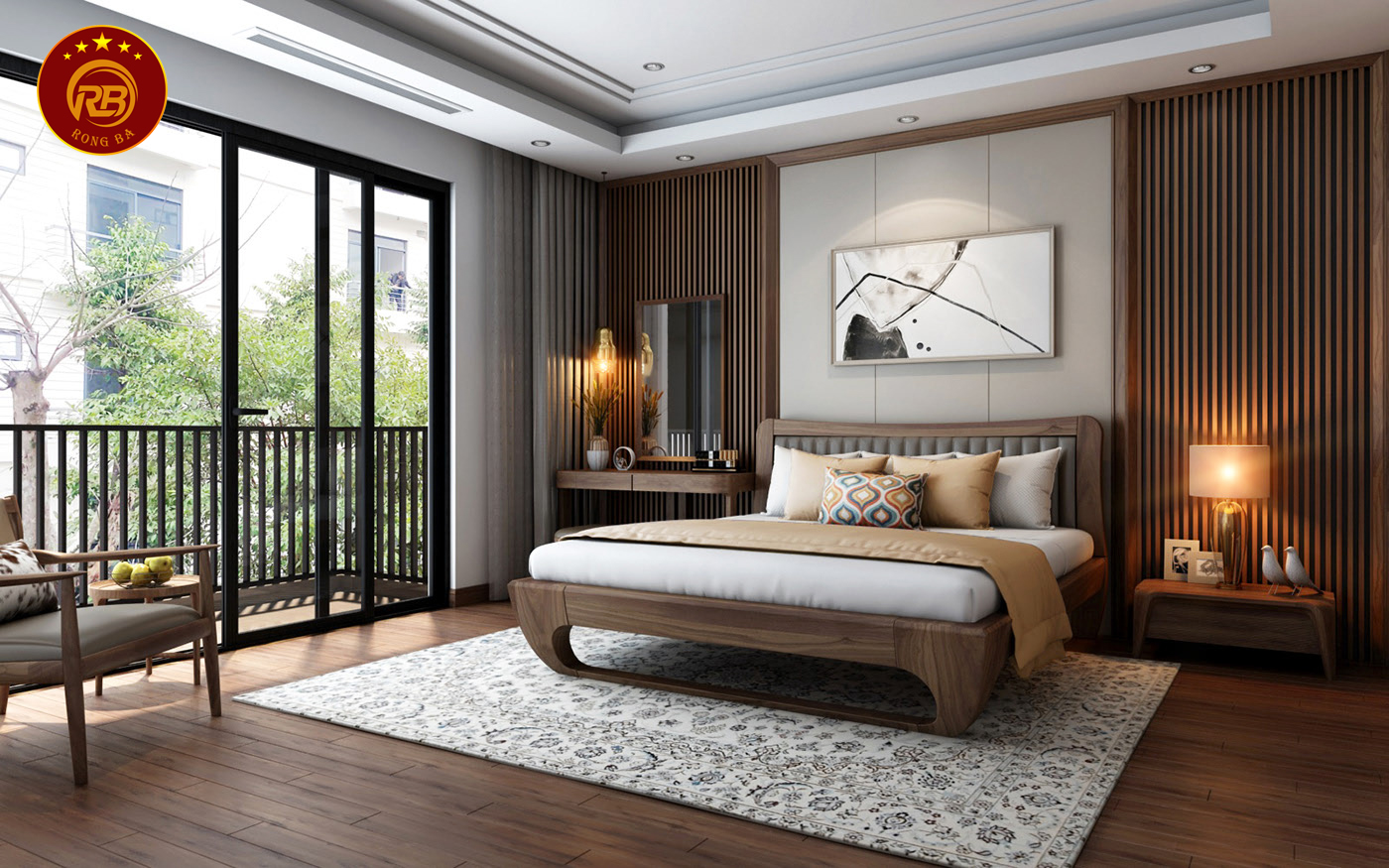 giường ngủ gỗ óc chó tại bắc ninh 1