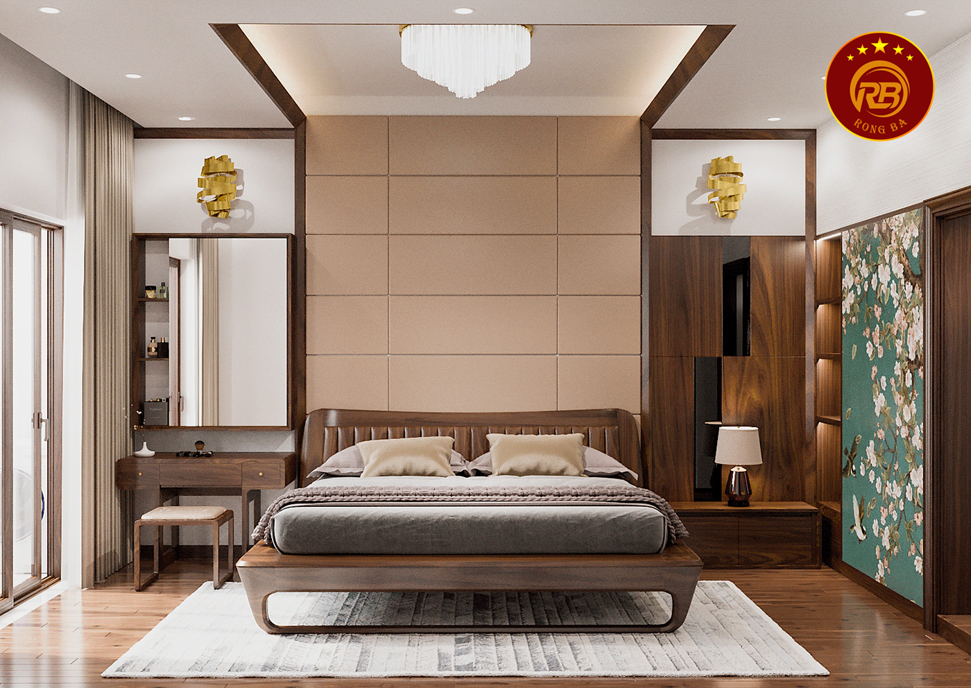 giường ngủ gỗ óc chó tại bình dương