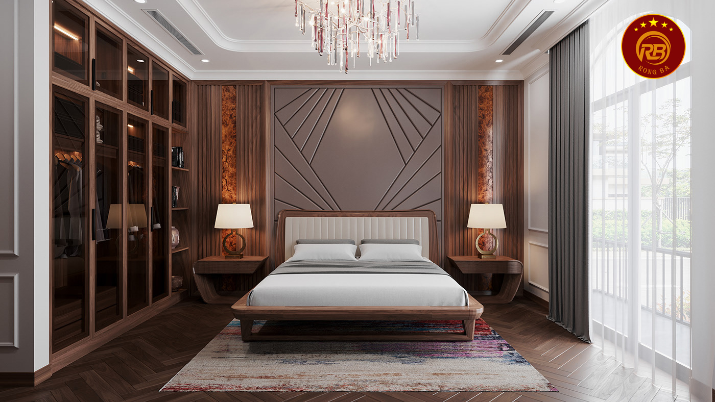 giường ngủ gỗ óc chó tại bình phước