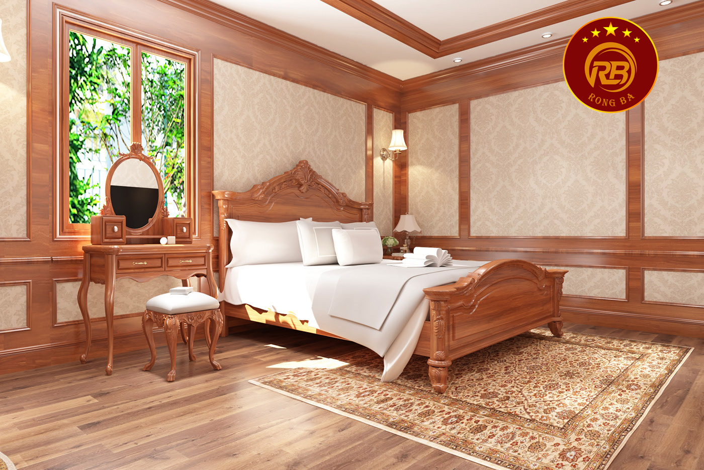 giường ngủ gỗ óc chó tại cần thơ