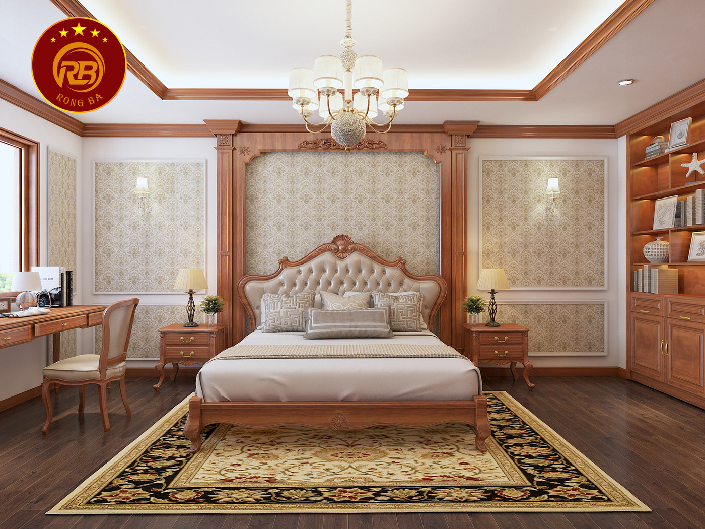 giường ngủ gỗ óc chó tại cao bằng