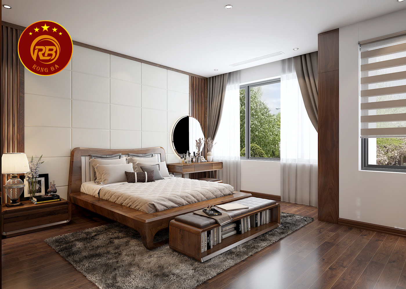 giường ngủ gỗ óc chó tại đà nẵng 1
