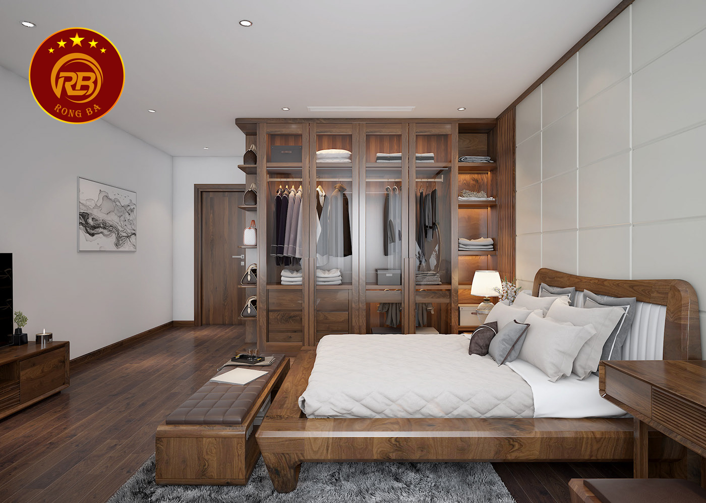 giường ngủ gỗ óc chó tại đà nẵng 2