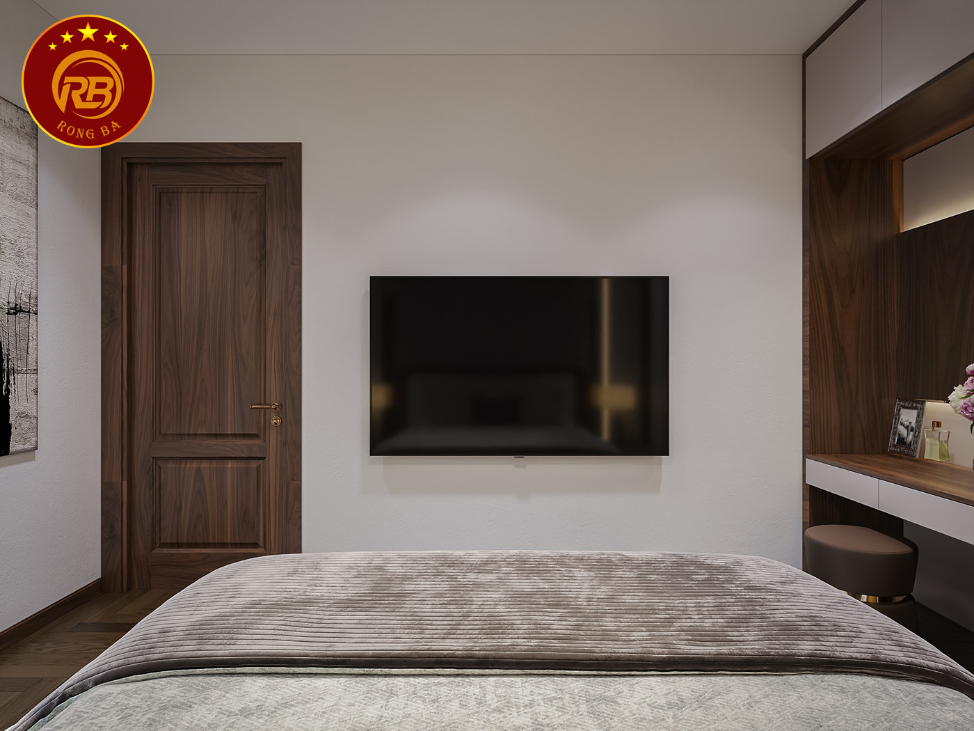 nội thất biệt thự gỗ óc chó tại khánh hòa 3