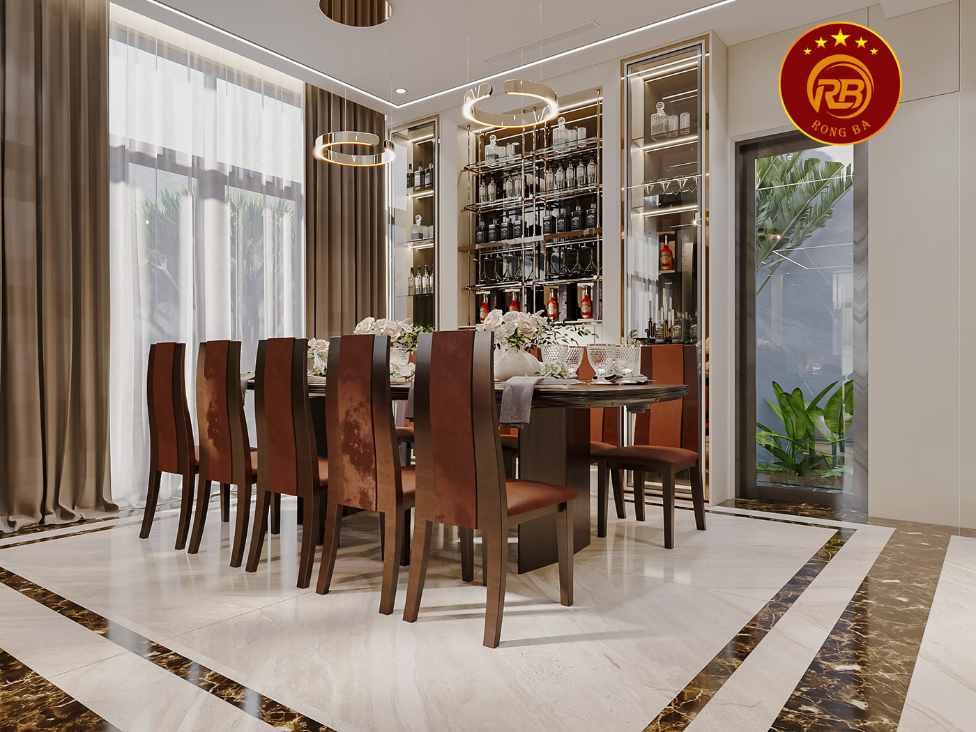 thiết kế nội thất gỗ óc chó tại trà vinh 1