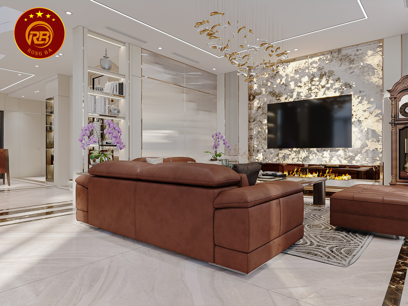 thiết kế nội thất gỗ óc chó tại trà vinh 10