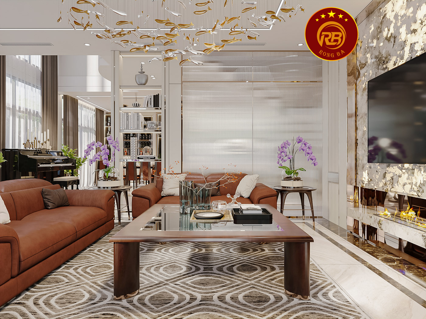 thiết kế nội thất gỗ óc chó tại trà vinh 11