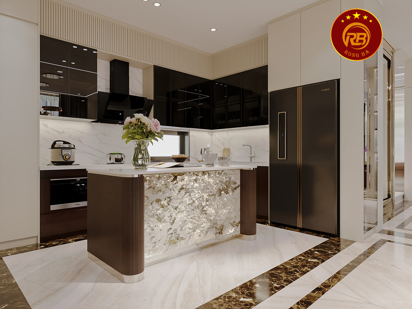 thiết kế nội thất gỗ óc chó tại trà vinh 7