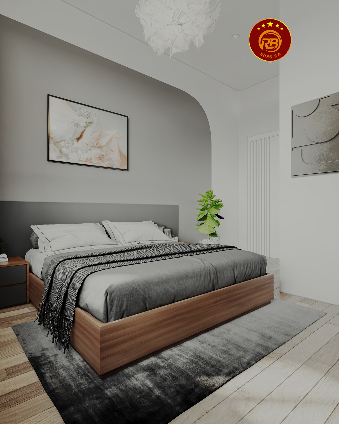 thiết kế nội thất gỗ óc chó tại vĩnh long 10