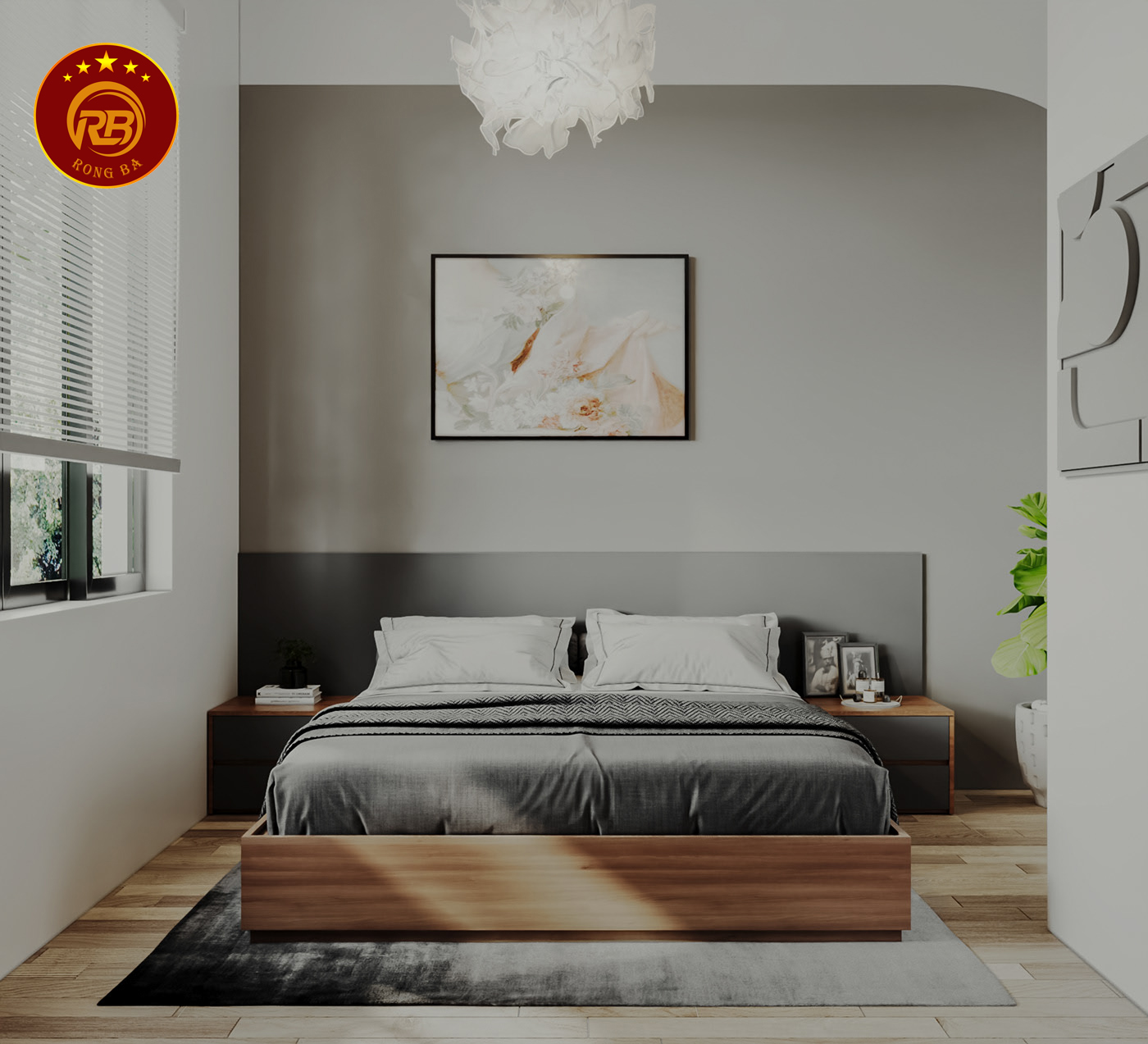 thiết kế nội thất gỗ óc chó tại vĩnh long 11