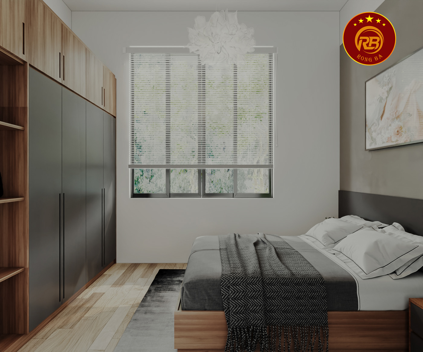 thiết kế nội thất gỗ óc chó tại vĩnh long 12