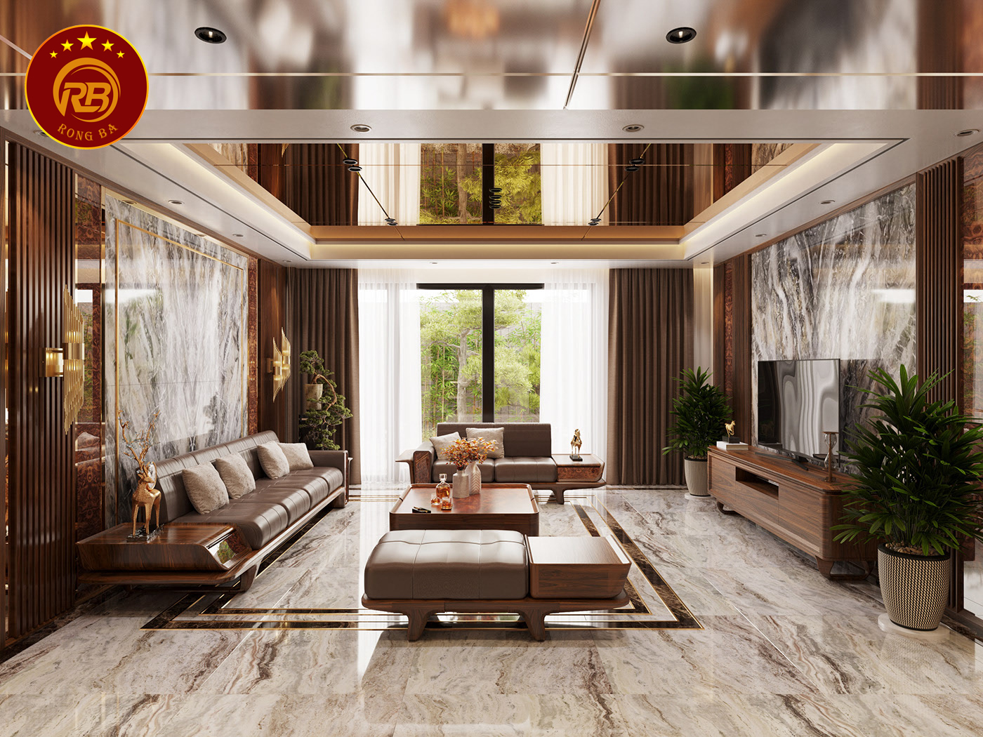 thiết kế nội thất gỗ óc chó tại vĩnh phúc 5