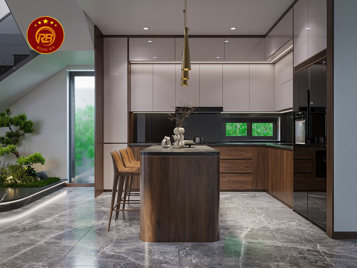 thiết kế nội thất gỗ óc chó tại yên bái 13
