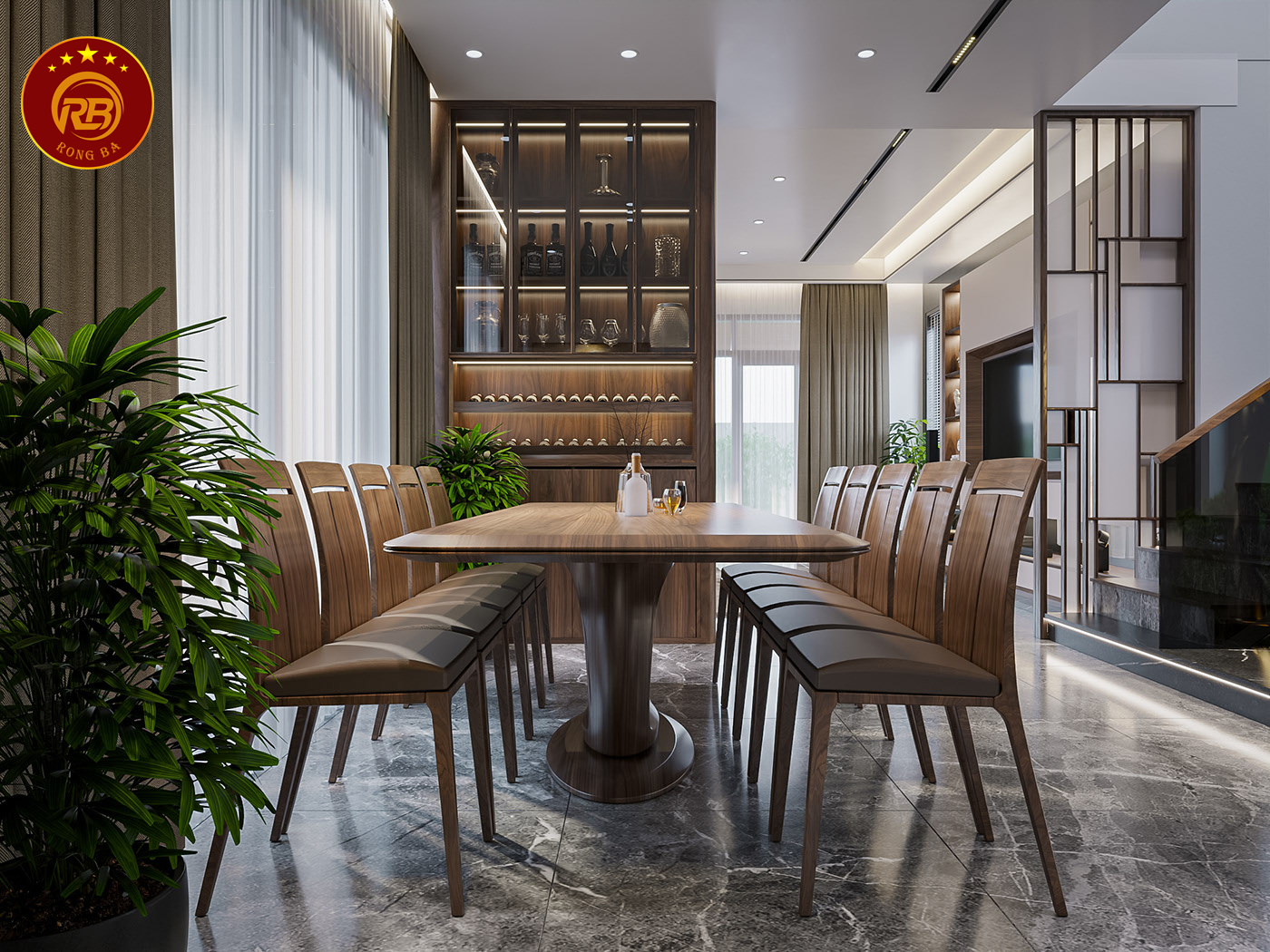 thiết kế nội thất gỗ óc chó tại yên bái 8